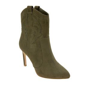 BCBGENERATION Womens Green Padded Sara Pointed Toe Stiletto Western Boot 8.5